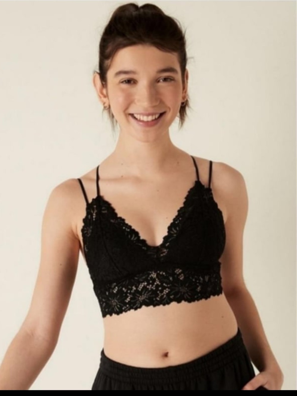 Pink Victoria’s Secret Black Lace Bralette